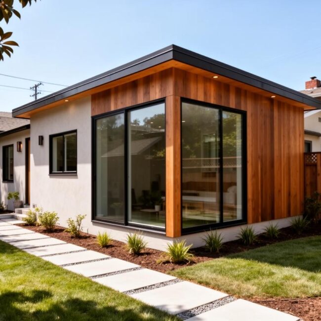 ADU cost in Los Angeles modern detached accessory dwelling unit