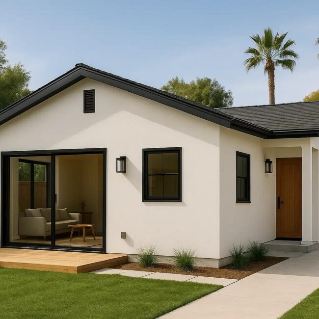 Garage conversion vs detached ADU in Los Angeles modern backyard home